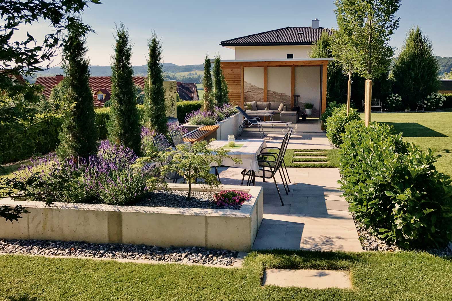 Garten Matzer in Leitersdorf, 8330 Feldbach, Südoststeiermark, Gartengestaltung, Gartenbau, Gartencenter, Gartenpflanzen, Baumschule, Garten-Neuanlage, Außenanlage, Gartenplanung, Gartenpflege, Gartendeko, Gartenmöbel, Traumgarten verwirklichen